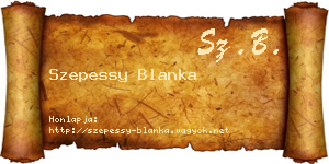 Szepessy Blanka névjegykártya